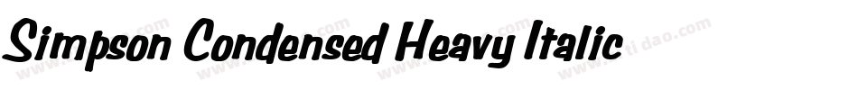 Simpson Condensed Heavy Italic字体转换